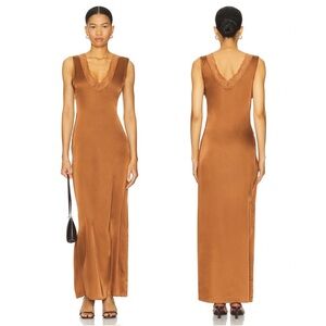 NWT Lioness x Revolve Simi Maxi Dress in Umber